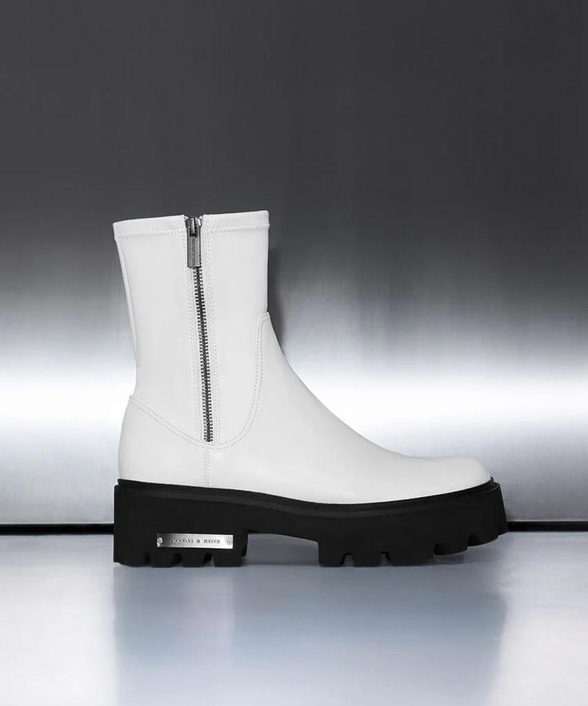 Charles & Keith Side Zipper Ankle Boots 2 Colors Ck1-90580141