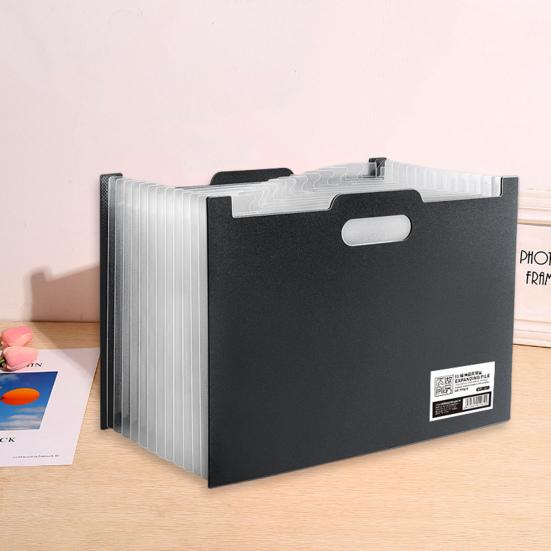 Akkordeon-Dateiordner, erweiterbarer vertikaler Datei-Organizer, 13 Taschen, Ordner mit farbigen