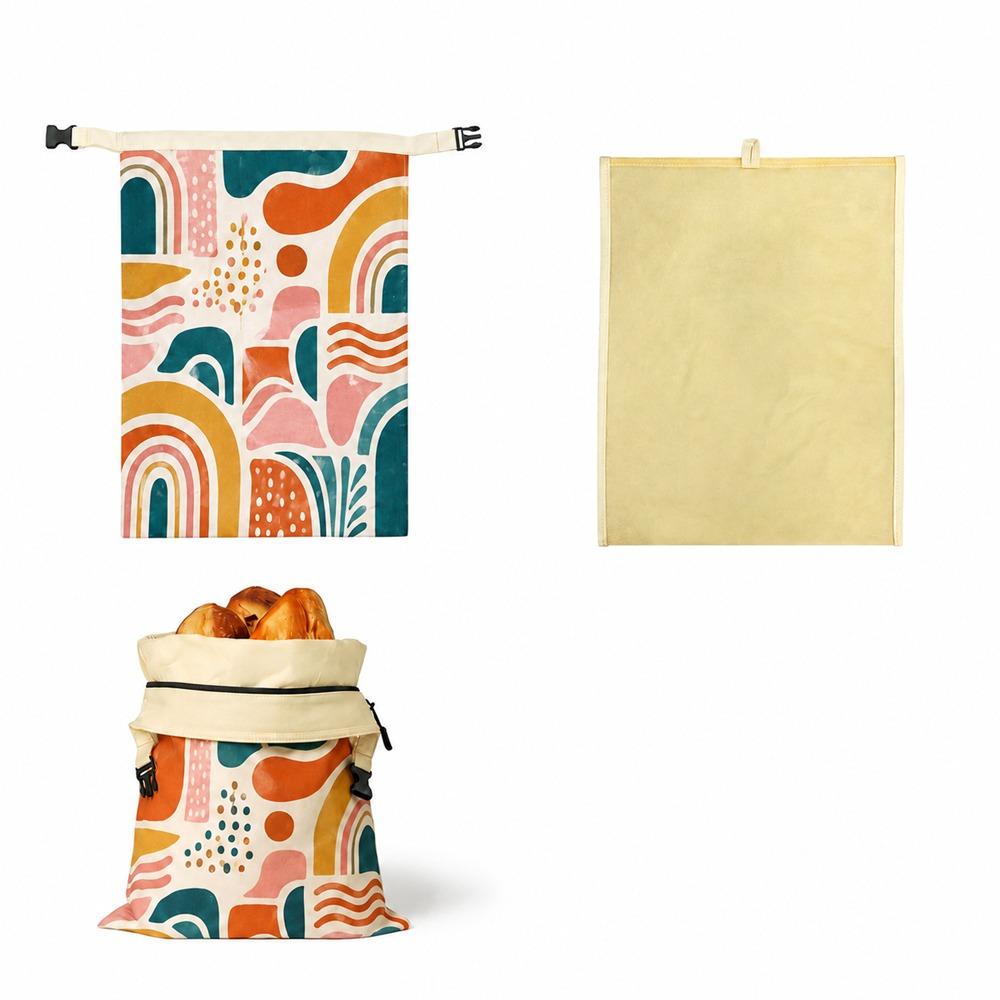 Sacos de Pão Reutilizáveis de Cera de Abelha Sacos de Armazenamento de Alimentos Revestidos com Cera de Abelha Sacos para Pão de Fermentação Natural Armazenamento de Queijo