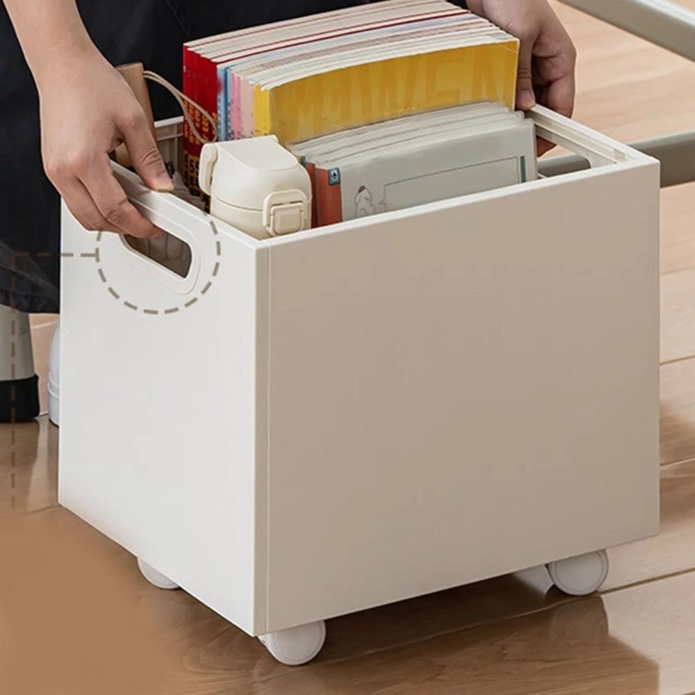 with Pulley Wheels Book Sorting Box Stackable Storage Organizer Clothes Storage Box  Student Desk