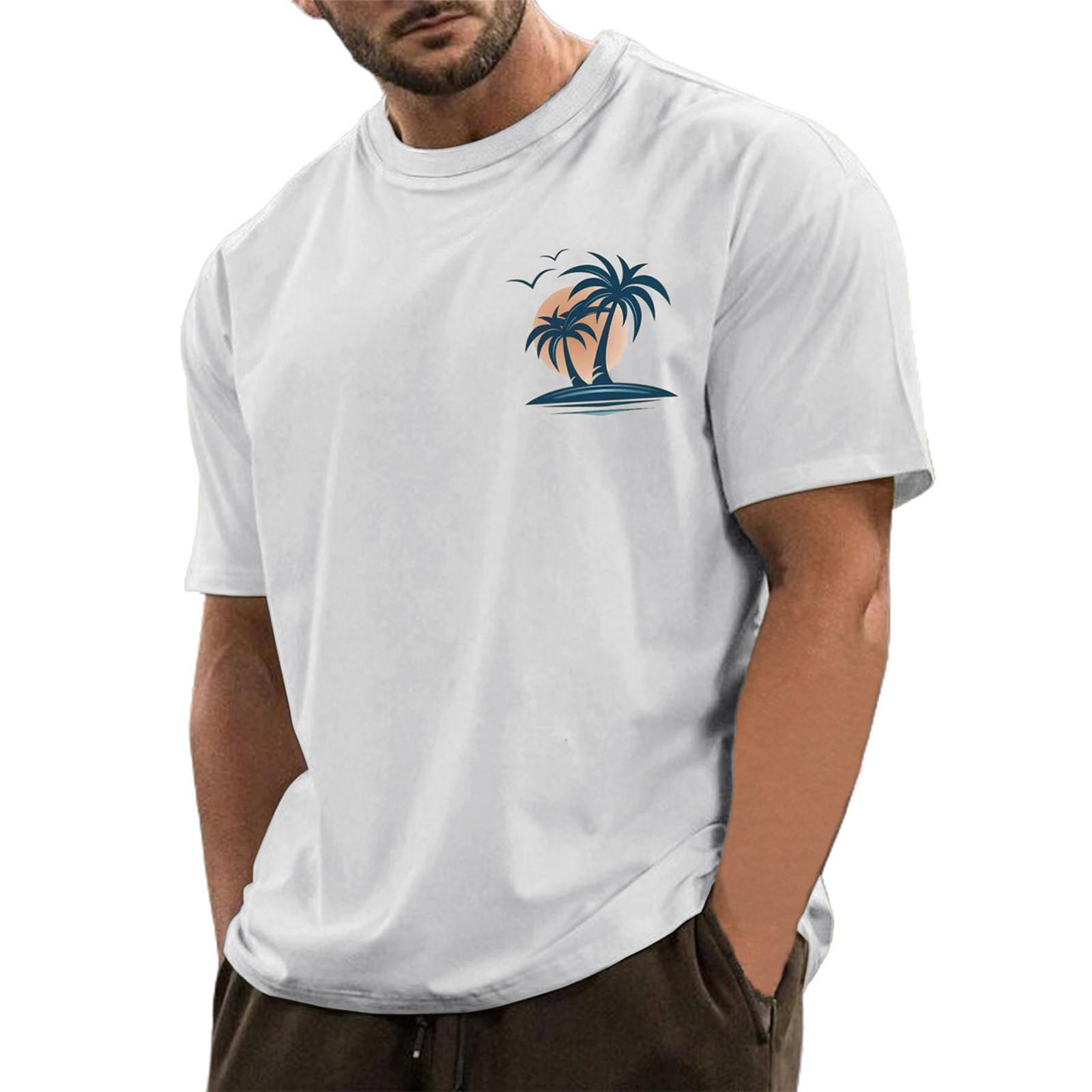 

Мужская футболка Футболки с графическим текстом Pool3D печать Уличная повседневная одежда с короткими рукавами и принтом Базовая одежда XL белый