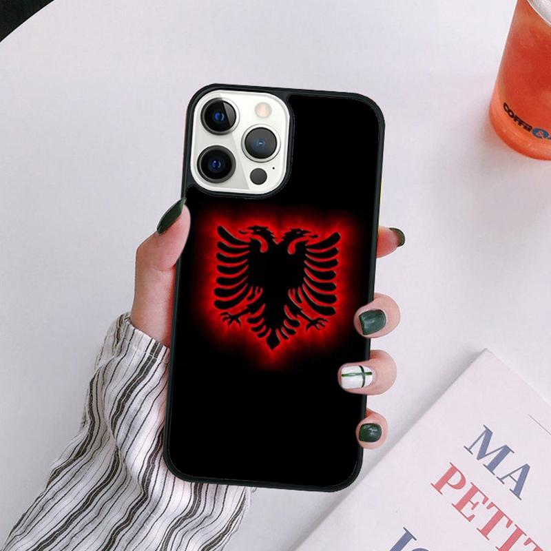 Albanische Flagge Adler Handyhülle für iPhone 17 Air Plus Max Hülle für iPhone 17 Air 16 15 14 13 12 Pro Max