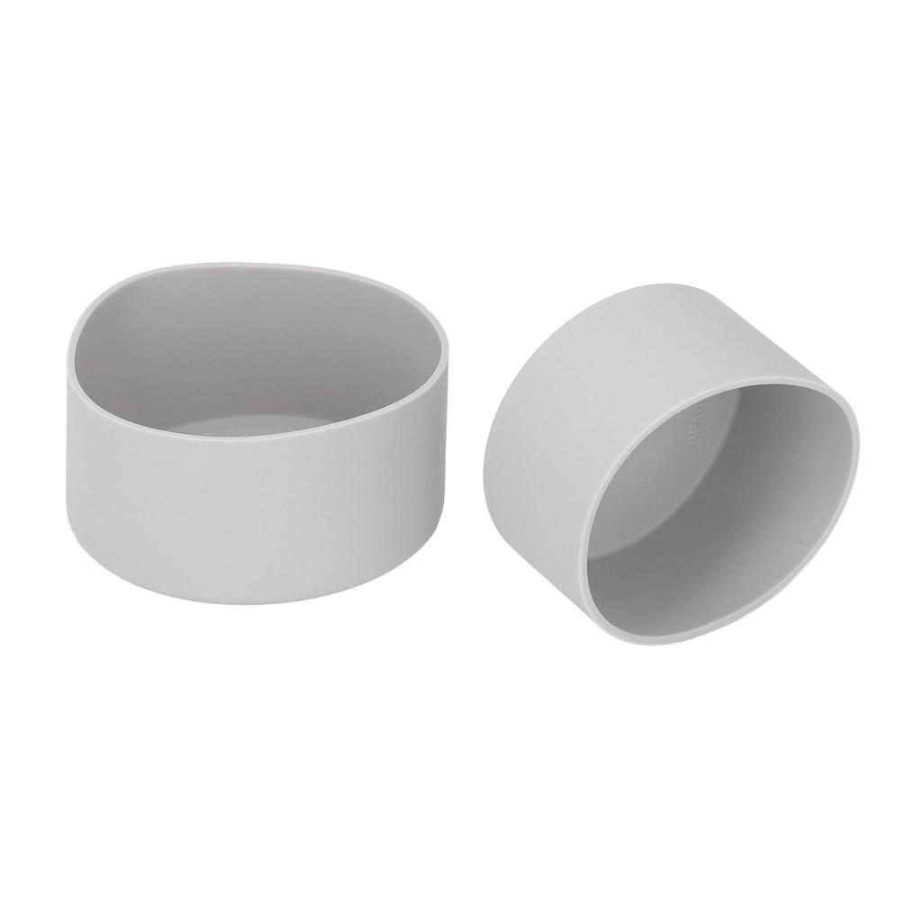 2Pcs Silicone Bumper Boot Protective Water Bottle Bottom Sleeve Cover for Space Thermal Cup Gray
