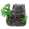 Artificial House Landscaping Decoration Smulation Mountain View Fish Tank Resin Cloud Crane House