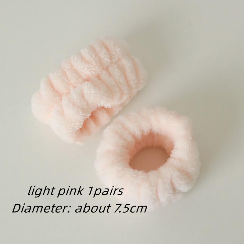 Mode 2 Stück Ein Paar Gesicht waschen und Schweißband Wasser absorbierendes Schweiß abwischendes Armband Haarband Feuchtigkeitsschutz Ärmel Handgelenkschutz