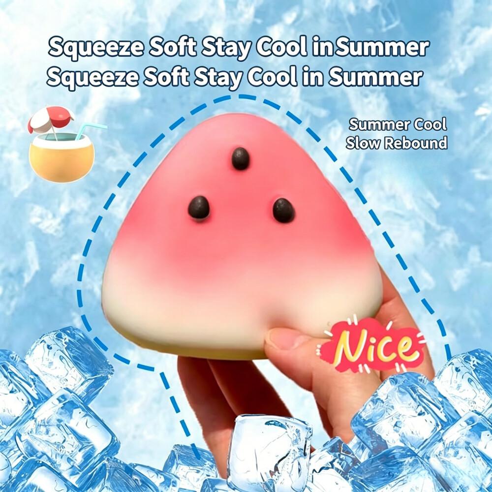 Sommer Wassermelone Squishy Fidget Spielzeug Langsam Rückprallend Dekompression Spielzeug Anti-Stress Langsam Aufgehend Frucht Weich Stressabbau Knetspielzeug