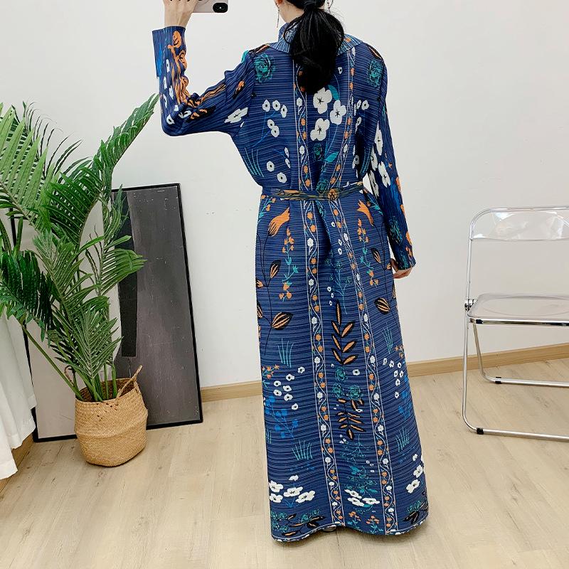 Women's Arab Dubai Hooded Robe with Scarf Collar Print for Middle East and Turkey Festivals
