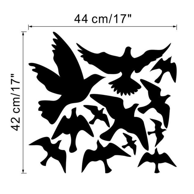 (Nikita) Birds Wall Decals Mural Sticker Removable Home Room Decor Vinyl Art DIY BK