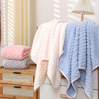 Serviette de bain en velours corail à motif nuage Épaissie Absorbante à séchage rapide Douce et ne peluche pas Convient pour le bain