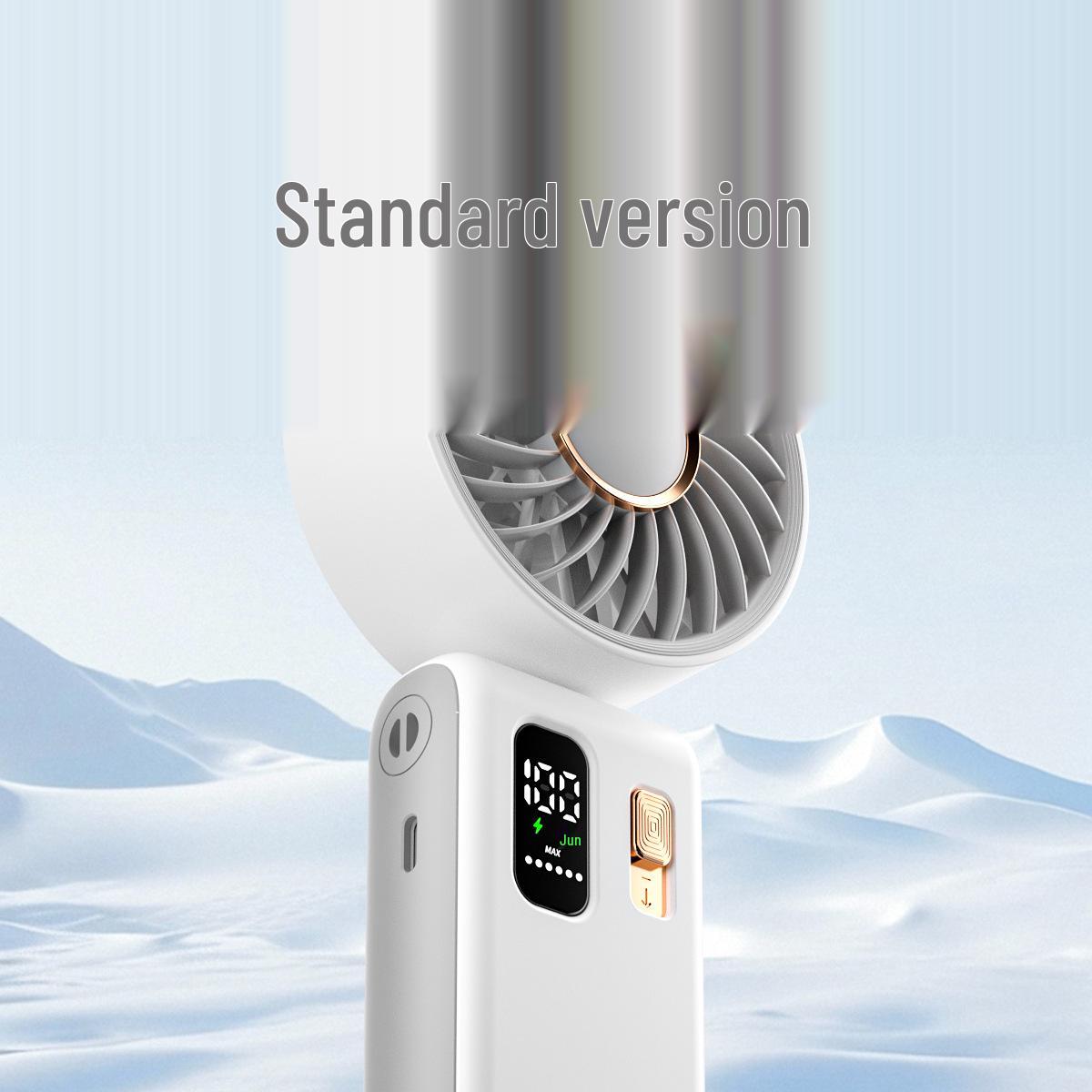 2026 Portable Handheld USB Fan with Ice Pack - Foldable, Strong Wind, High Speed, Large Capacity 80x41.6x196 mm