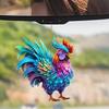 Vibrant Chicken Acrylic Shaped Hanging Backpack Car Ornament For Decor Home