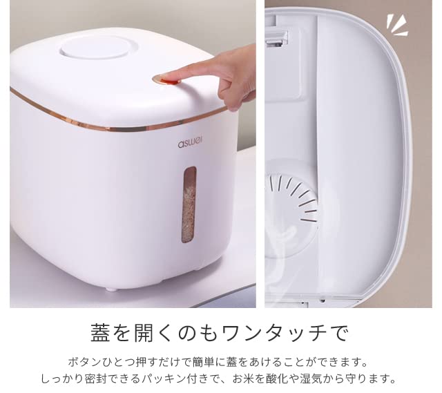 GPT Reisbehälter Reisvorratsbehälter 5kg Messbecher enthalten Versiegelt Stilvoll Schlicht Niedlich Reisbehälter Aufbewahrung Leichtgewichtiger Aufbewahrungsbehälter Kiste Innenraum