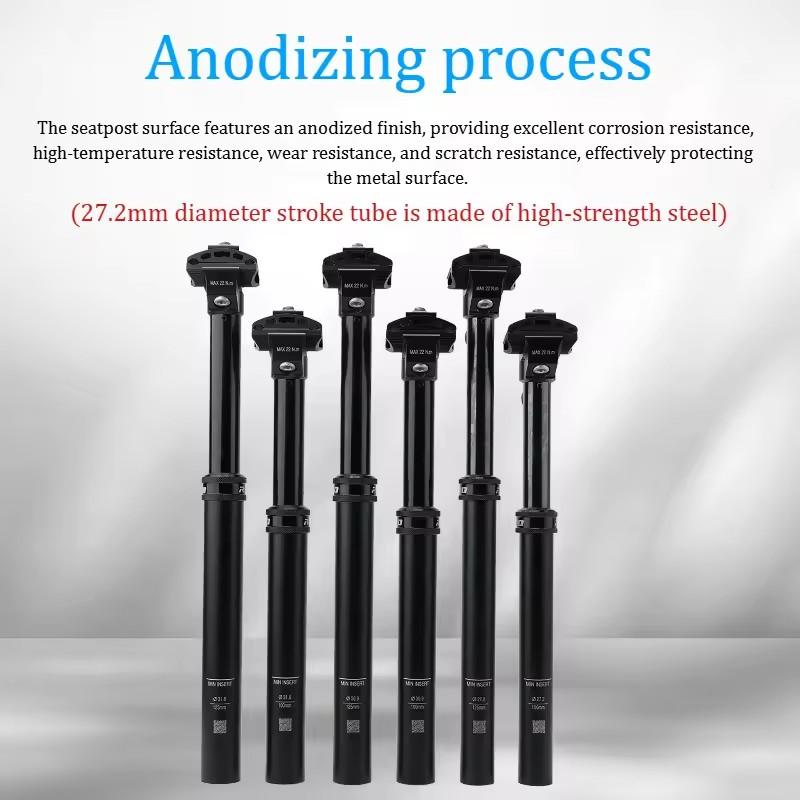 Bike Dropper Seatpost 350mm/400mm MTB Bicycle Saddle Post Adjustable Aluminum Alloy Mountain Road Bike Cycling Chair Tube Part