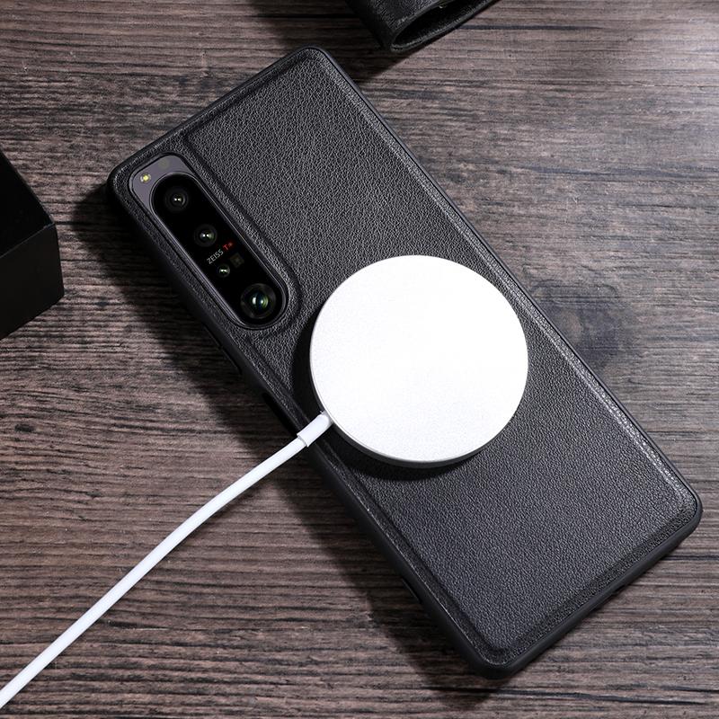 Luxury PU Leather Wireless Charge Magnetic Case For Sony Xperia 1 IV 5 III 10 II 10V 1V 5V 10VI 5VI VI Shockproof Back Cover