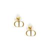 Pendientes de Resina Blanca Recubiertos de Metal Pendientes para Mujer Oro E1293TRIRS-D908
