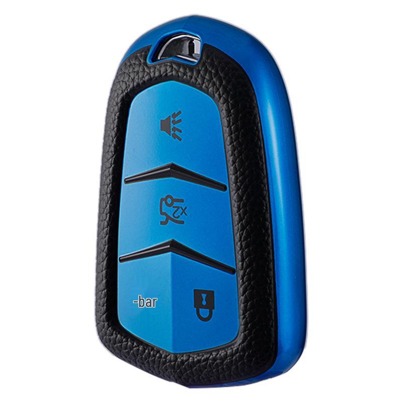 Cadillac Key Case for XT5, CT5, XT4, XTS, ATSL, CT6, XT6, CT4 - Leather Texture Shell with Buckle