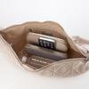 [Kashkash] Soft Synthetic Leather Quilted Half Moon Shoulder Bag