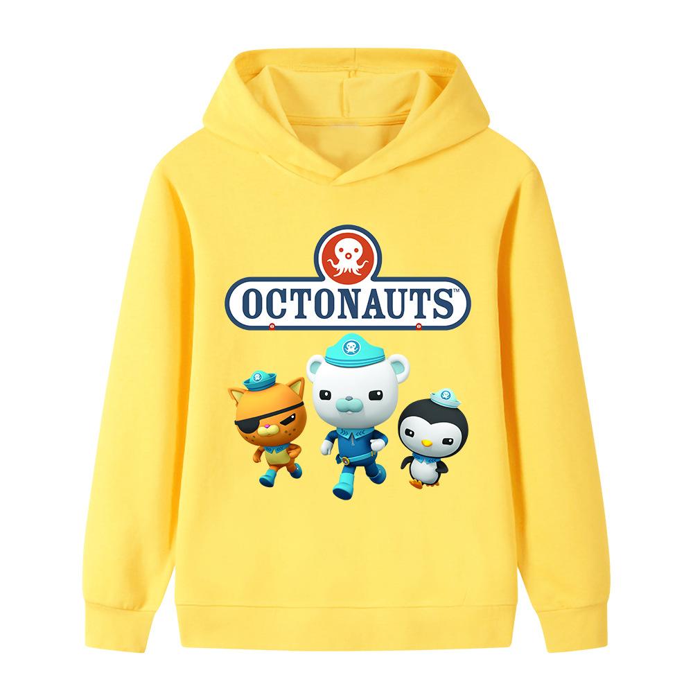 

Новый Детский Флисовый Теплый Свитшот с Веселым Принтом Осьминожки для Мальчиков и Девочек, Тренд Осень-Зима, Удобный и Мягкий Детский Свитшот с Капюшоном 100