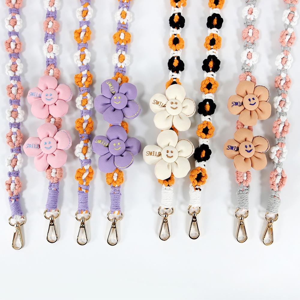 Bohemian Daisy Flower Woven Phone Lanyard - Colorful, Fashionable & Versatile