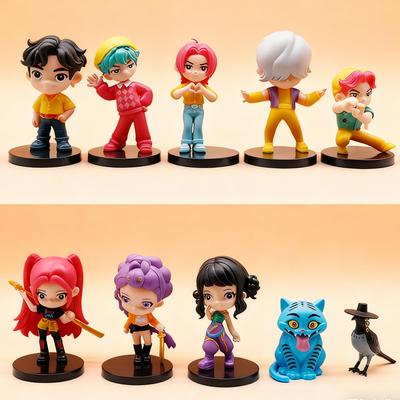 10 Pezzi Kpop Demon Hunters Action Figure Giocattolo Derpys Tiger Rumi Mira Zoey Sussy Statuetta Bambola Per Regalo ai Fan