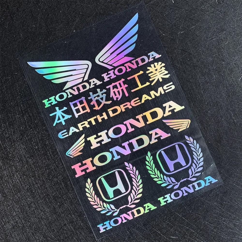 

Hot Sale Motorcycle Stickers Carved Hollow Letter Honda Logo Reflective Racing Helmet Decals Tail Box Shock Absorber Decoration