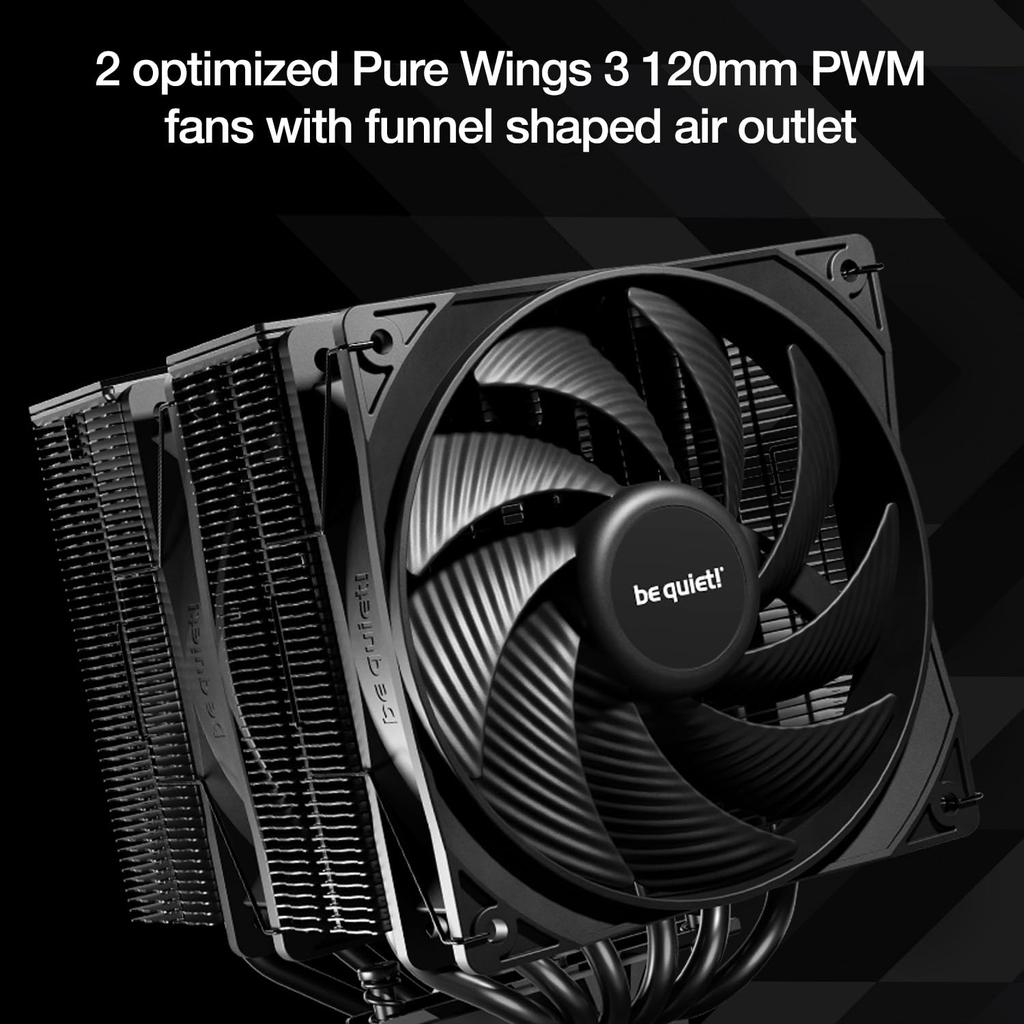 be quiet! CPU Cooler BK042 PURE ROCK PRO 3 Black Air Cooling Intel Core Ultra (LGA1851) AMD AM5 Compatible Domestic Authorized Distributor Product BK0
