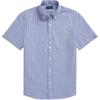 Polo Embroidered Logo Single-Breasted Short Sleeve Shirt Men Shirts Blue 710833828-001