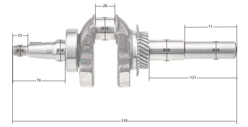 Wał Korbowy Rato Silnik R300 13300-Z730210-0000