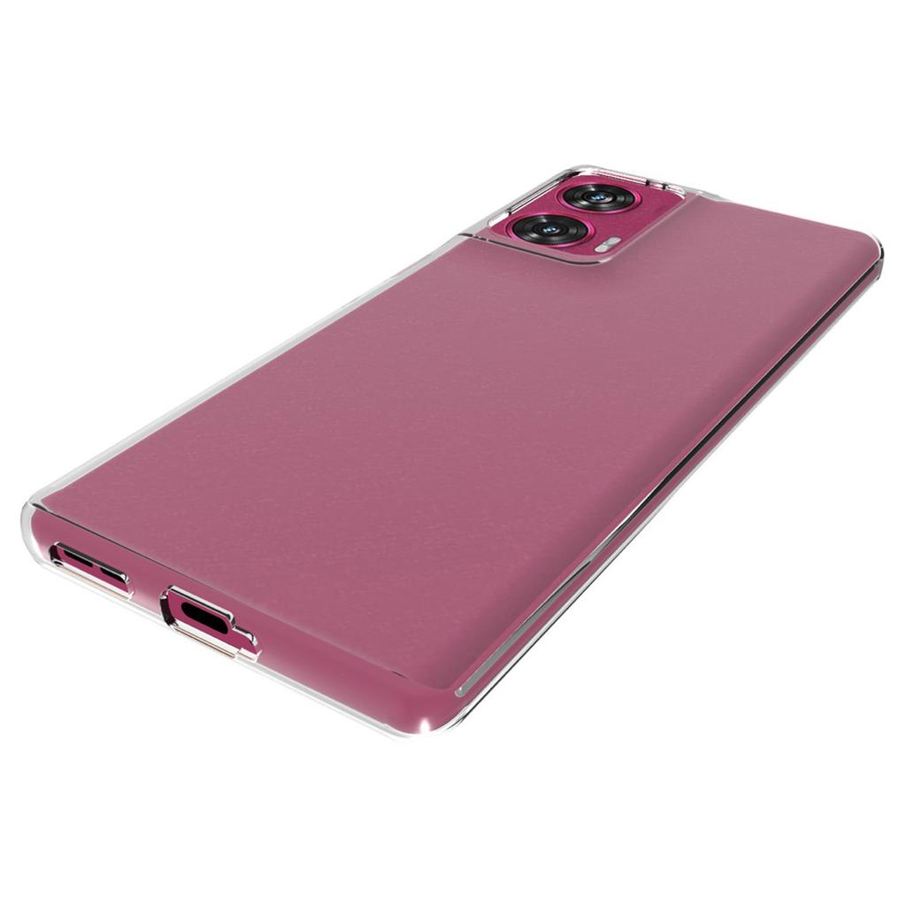 For Motorola Edge 50 Fusion 5G Cell Phone Case Ultra-Thin Clear TPU Back Cover with Big Lens Hole