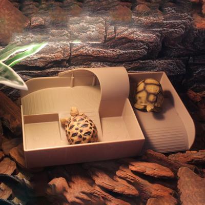 Yousheng Turtle Basking Platform With Food Trough Climbing Ladder Shelter House Tortoise Ramp Reptile Pet Play and Rest Terrace Aquarium
