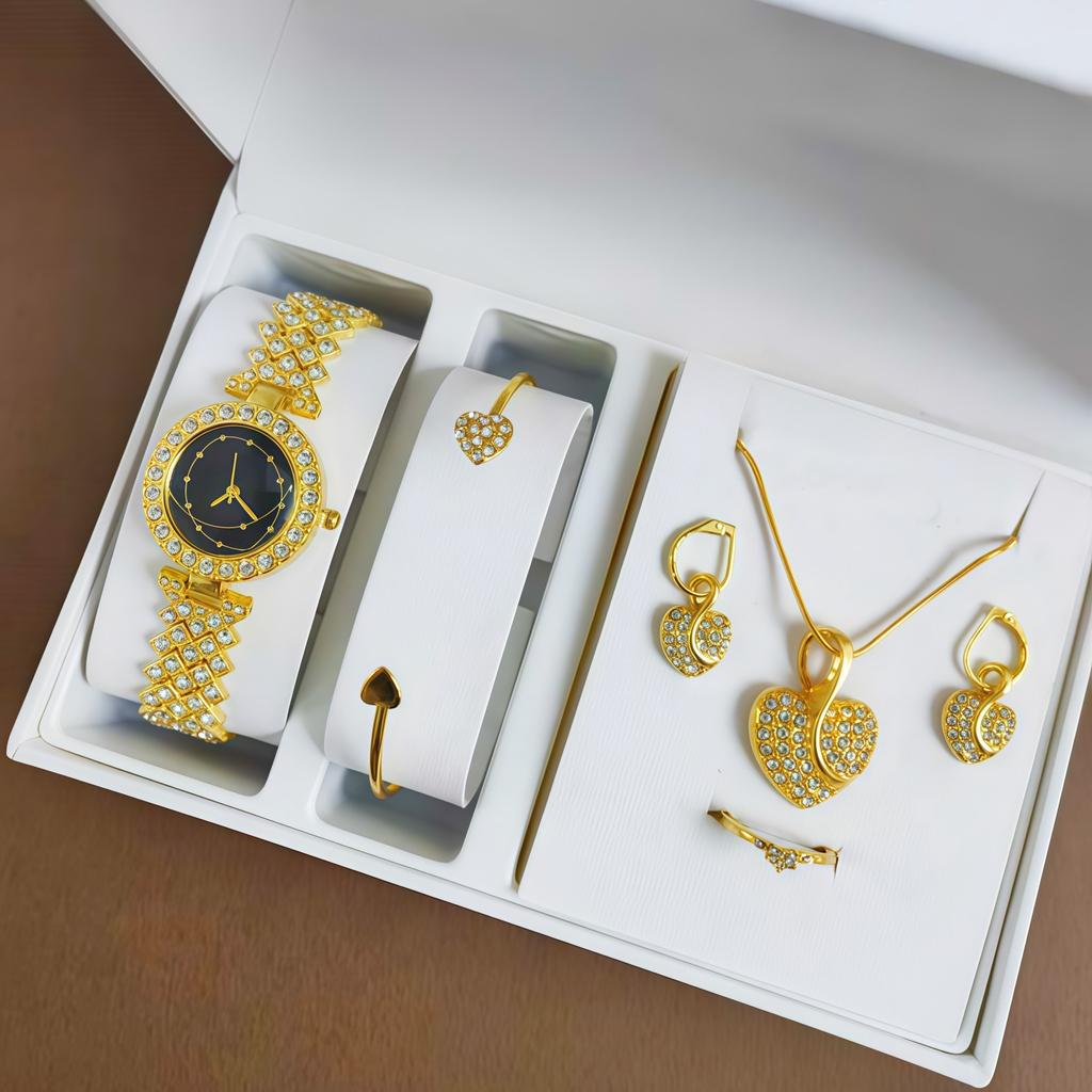 Ladies Watch Love Necklace Jewelry Set Yanyu Popular Love Quartz Watch Women