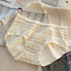 Ladies Spring and Autumn New Retro Small Floral Cotton Extended Crotch Waist Triangle Briefs
