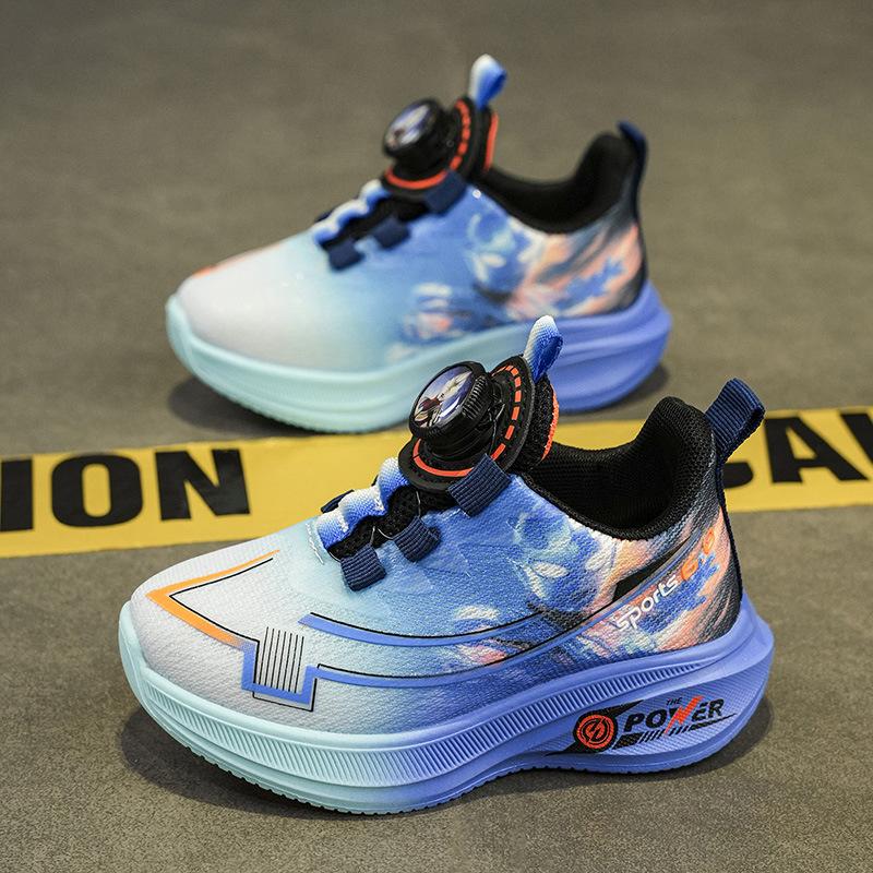 Children's Sports Shoes Fashion Mesh Running Shoes New Boys Soft Sole 3-12 Years Old Primary School Students Casual Shoes Single Shoes