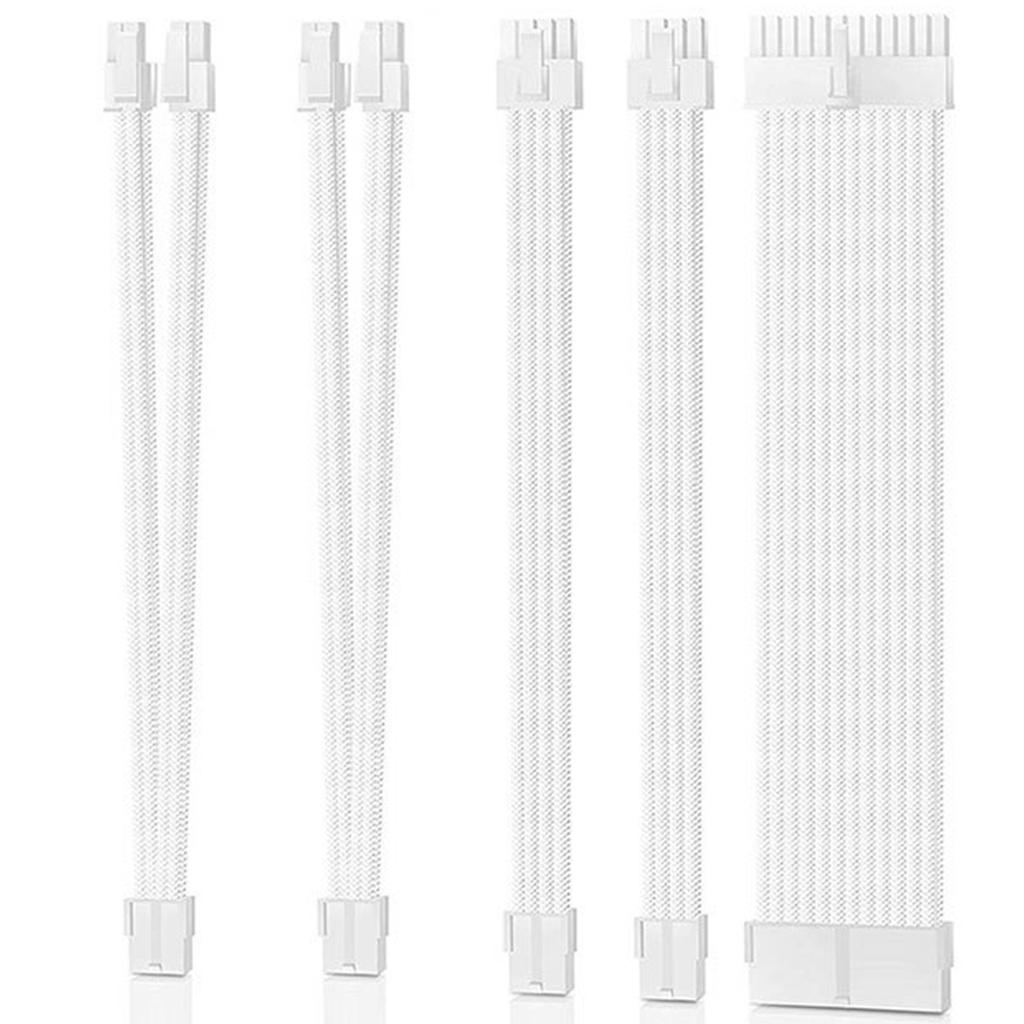 PSU Extension Cables 1pc 24Pin 2PCS EPS CPU 8Pin 2pcs PCI-E GPU 8Pin 6+2Pin