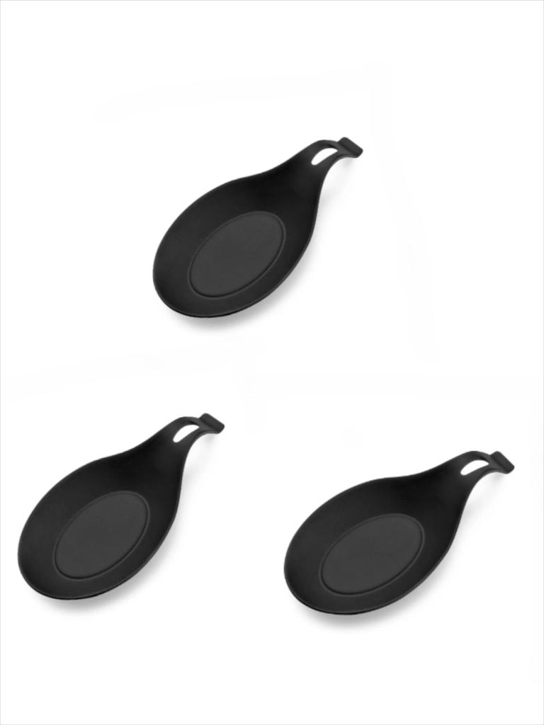 Silicone Spoon Shelf Heat Resistant Spoon Holder Spoon Rest Chopstick Tray Pot Holder Utensil Spatula Holder Mat Kitchen Gadgets