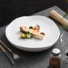 Creative Irregular Stone Pattern Ceramic Insulation Plate Pure White Dessert Plate Snack Plate Sushi Plates Specialty Tableware