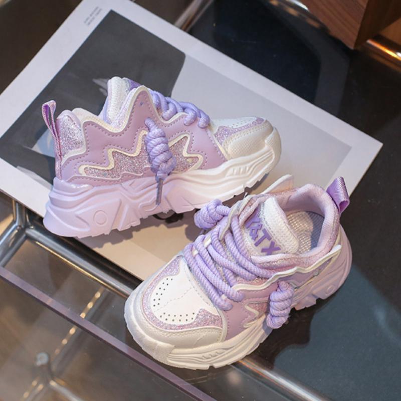 Spring and Summer Girls' Medium and Large Children's Shoes, Children's Shoes, Girls' Lightweight Breathable Sports Shoes