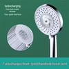 Compact Twin-Turbine Booster Shower Head with Dual Propellers