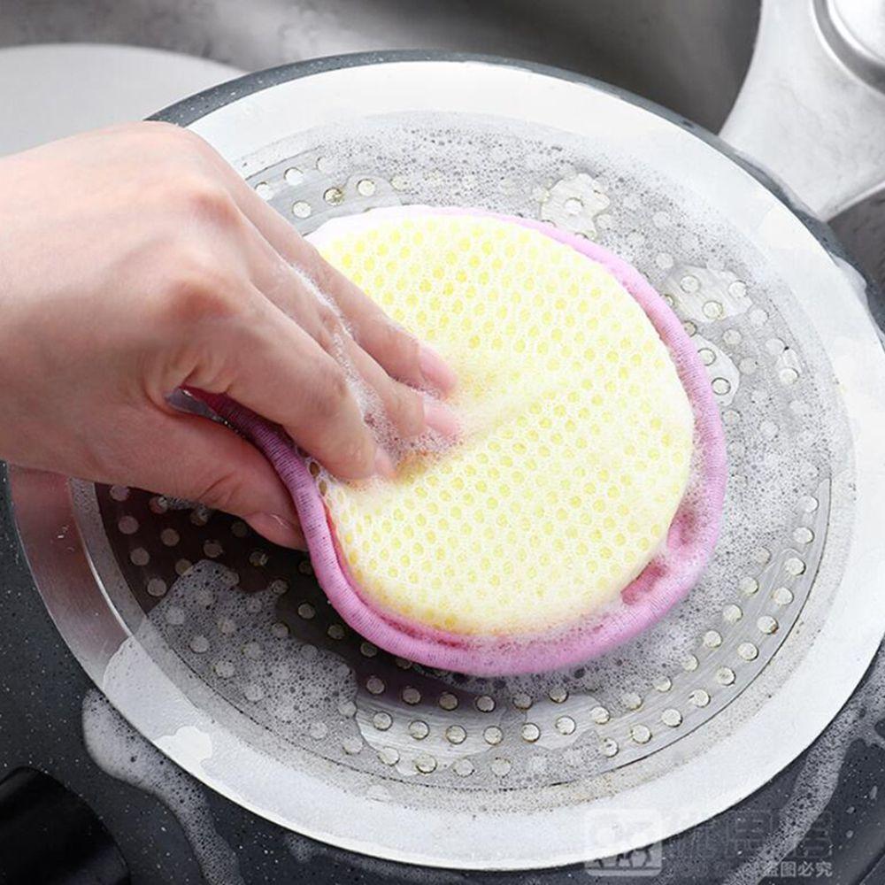 

1/5/10 pcs Household Pan Pot Dish Brush Cleaning Tools Kitchen Dishcloth Scouring Pad Dishwashing Brushes Cleaning Sponge Random Color