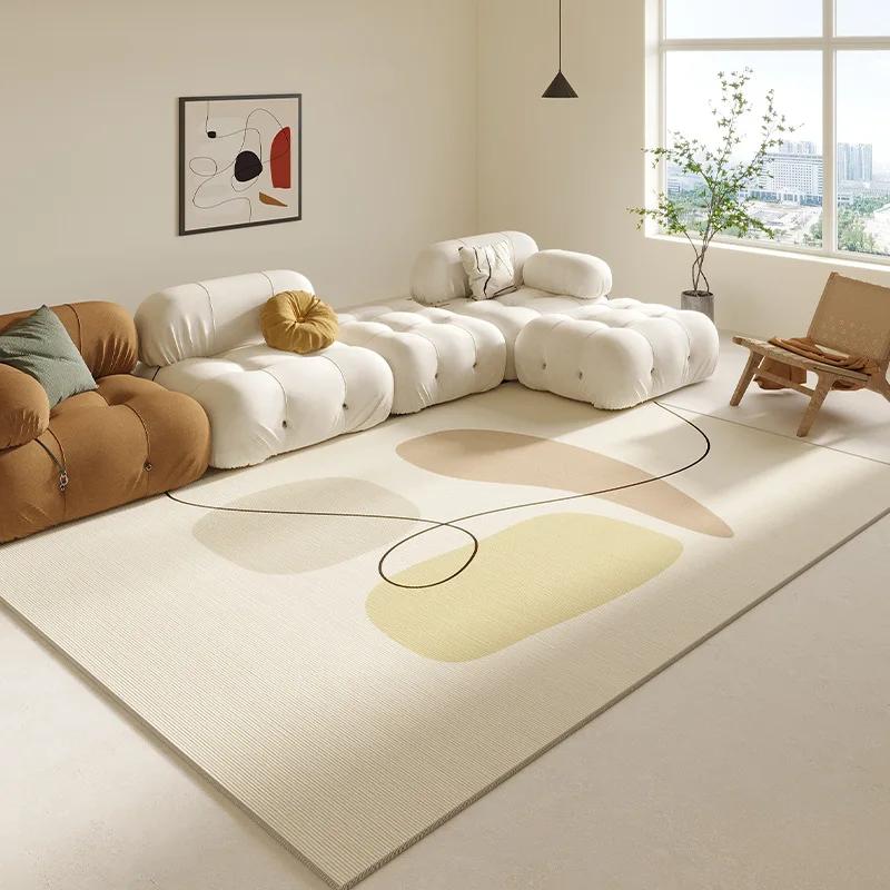 Simple Geometric Ins Line Wind Carpet Living Room Bed In Front of the Large Carpet Easy To Take Care of Non-slip Soft Rug