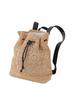Stylish Minimalist Women's Commuter Backpack - Large Capacity, Versatile Hollowed-Out Straw Braided Design
