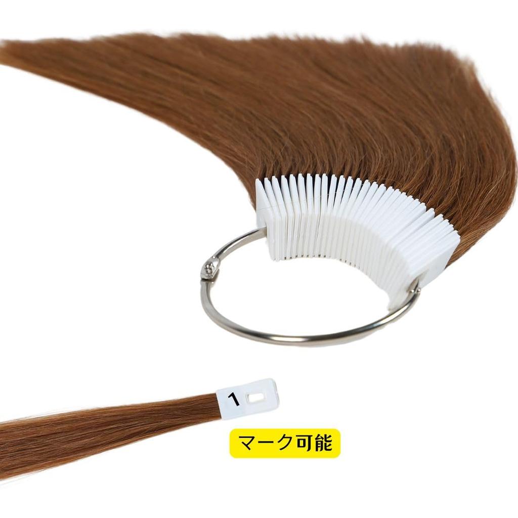 Pacote de cabelo humano natural BUMMSEVEN, tom de cor, nível 4, médio, comprimento 30, tabela de cores de tintura de cabelo para cabeleireiro, teste 100%, castanho, pedaços, aprox.