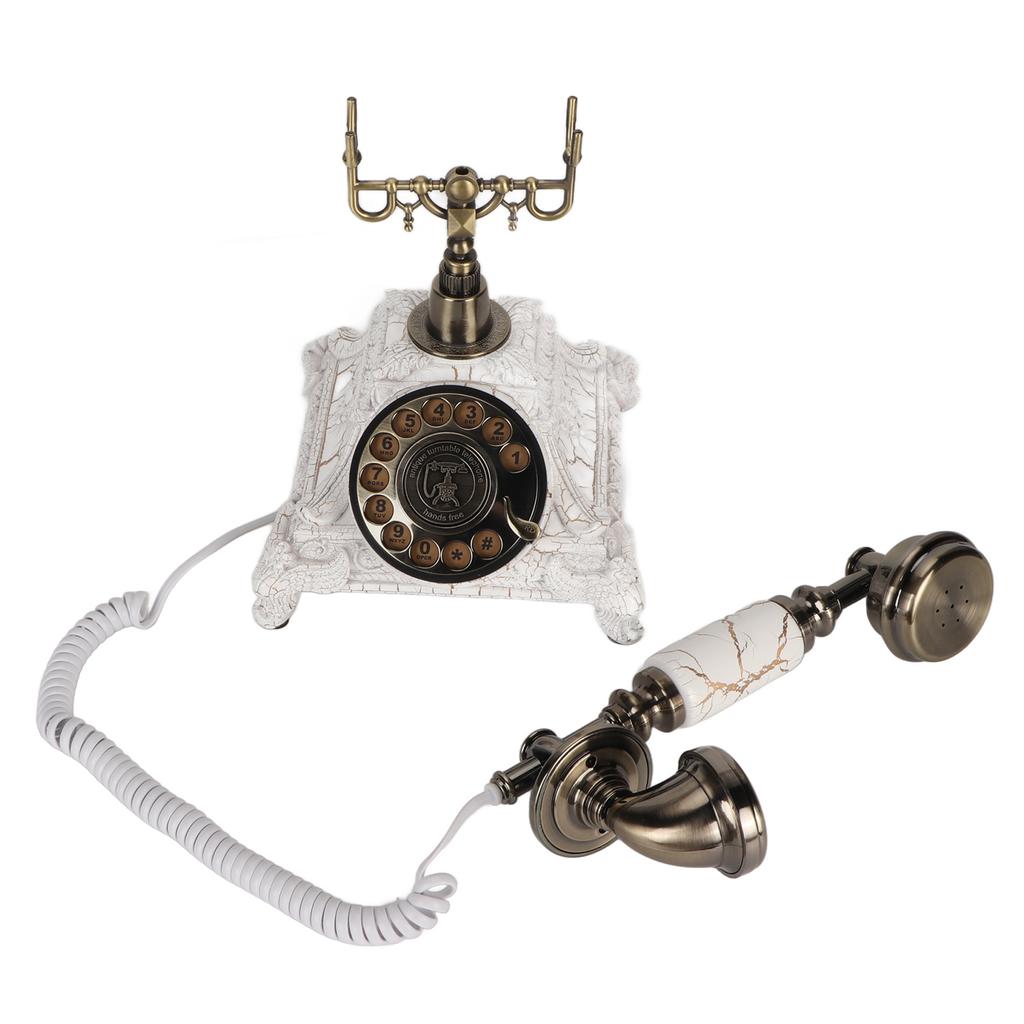 Retro Landline Telephone Multifunctional Recording Old Fashioned Rotary Dial Telephone for Home