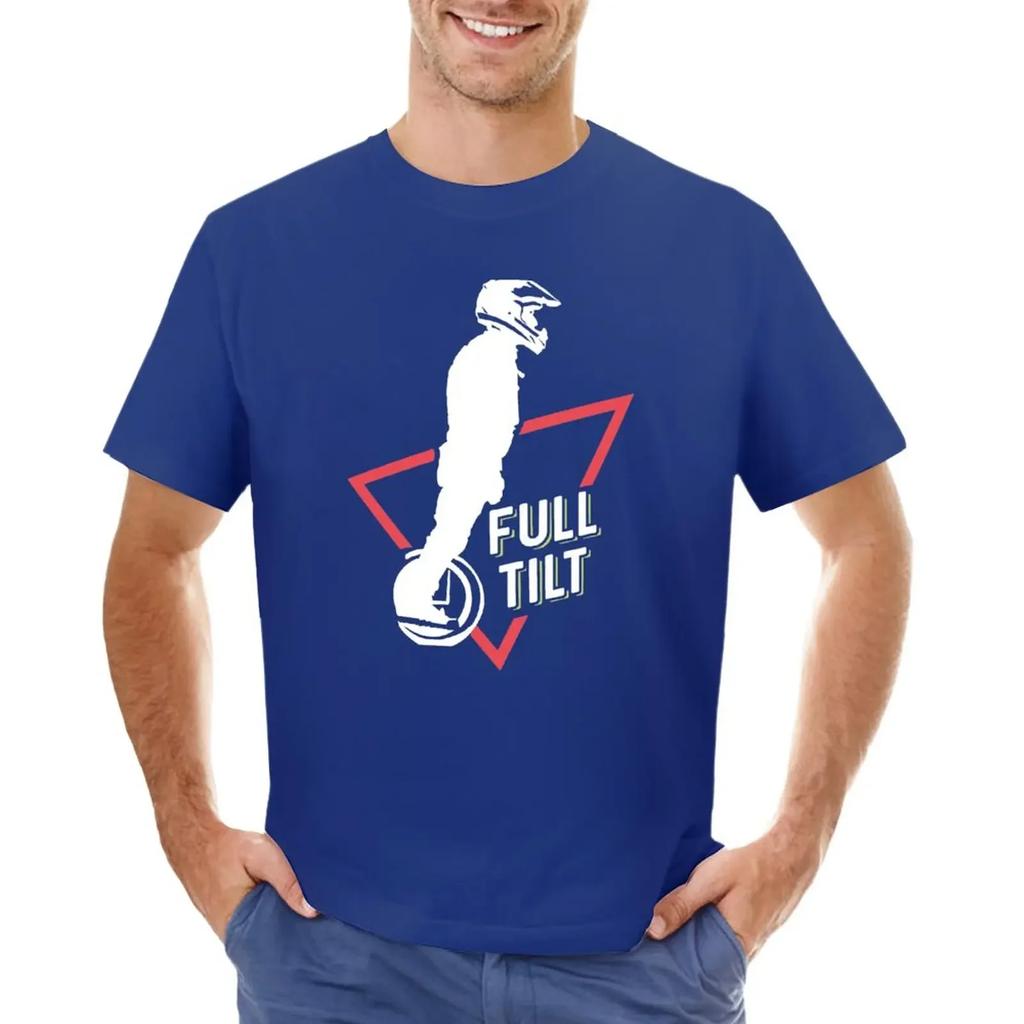 EUCelectric Unicycle Full Tilt TShirt Aesthetic Clothes Summer Top Cotton Funny T Shirts for Unisex Short Sleeve Round Collar