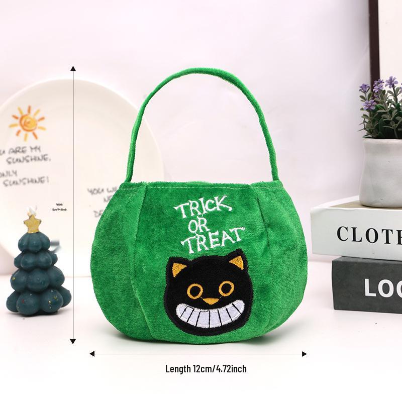 Bolsas de Tela de Terciopelo de Calabaza y Fantasma de Halloween para Niños