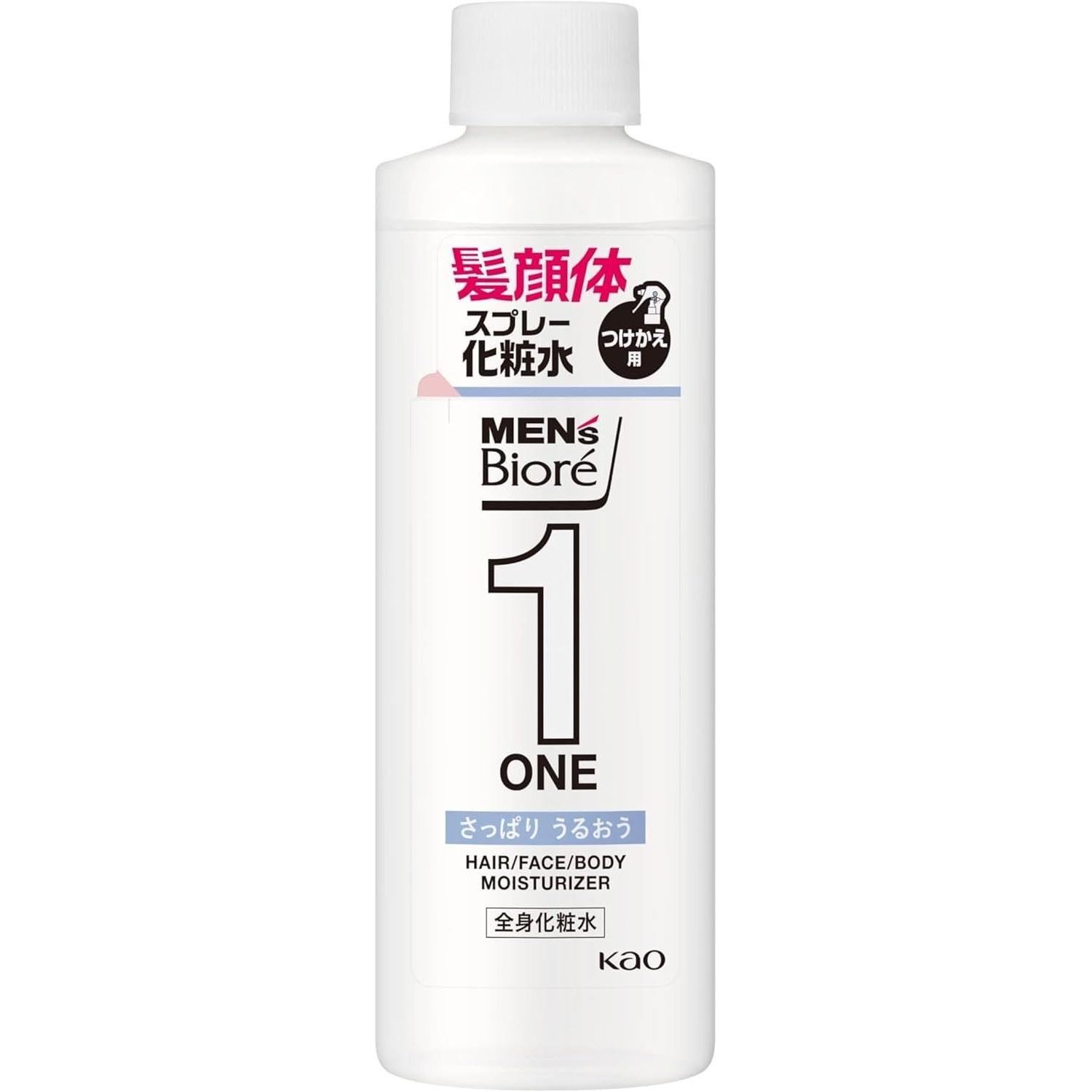 Kao Men Biore ONE All-Body Lotion Spray Refreshing Refill 200ml Original Wet Towel Set 5