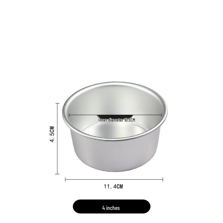 Aimanwu Anodized Aluminum Fixed-Bottom Cake Mold, 4-12 inch Sizes
