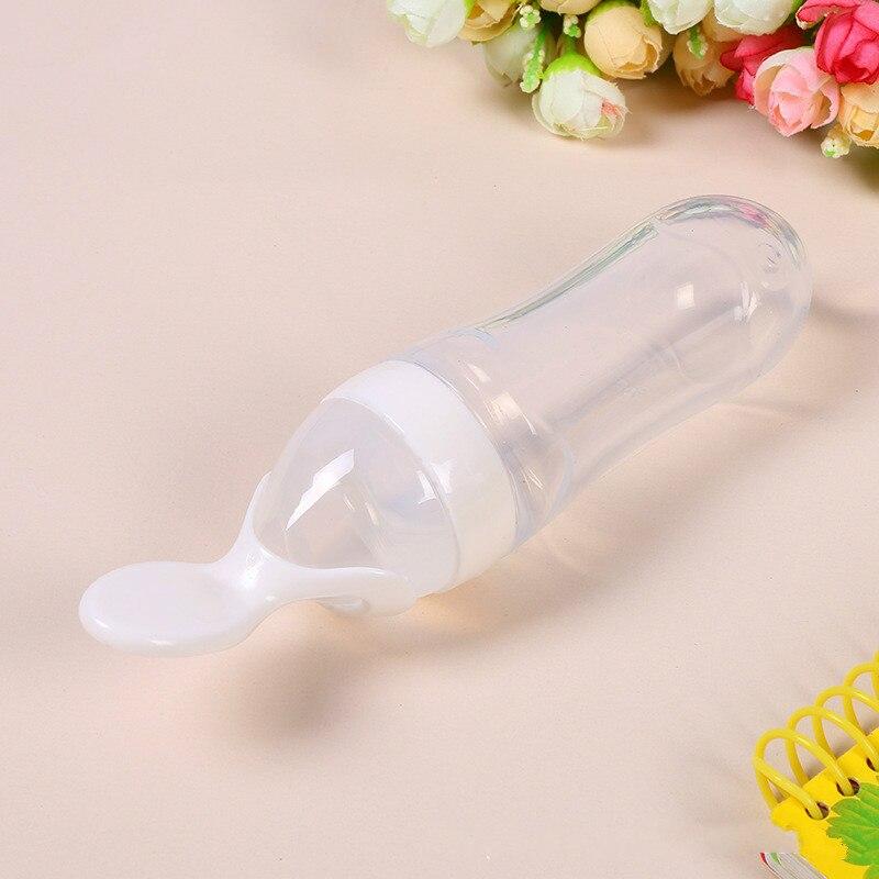 

Бутылочка для кормления, ложка, пищевая добавка, бутылочка для рисовых хлопьев, детская ложка для выжимания, ложка из силикагеля 90 мл белый