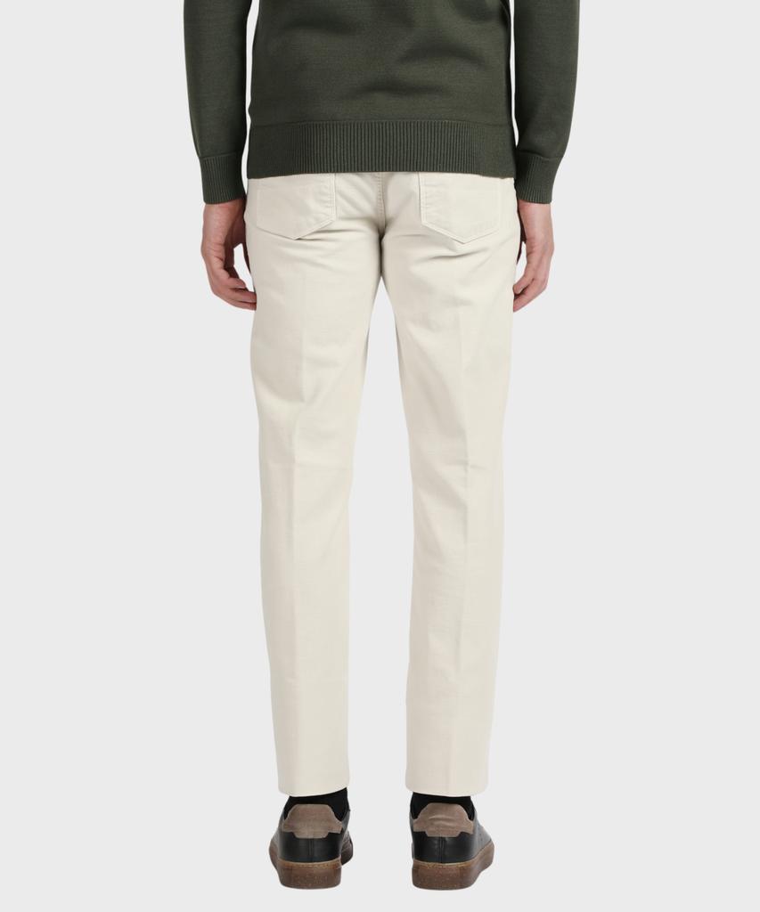 PANICALE Ivory Regular Fit Classic Cotton Pants
