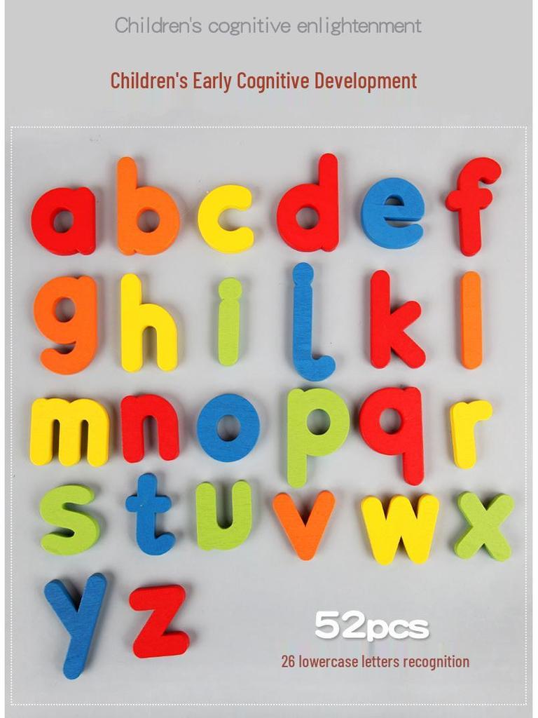 Cross-border Fun Wooden Word Battle Game: 26 Alphabet Matching Blocks Educational Toy